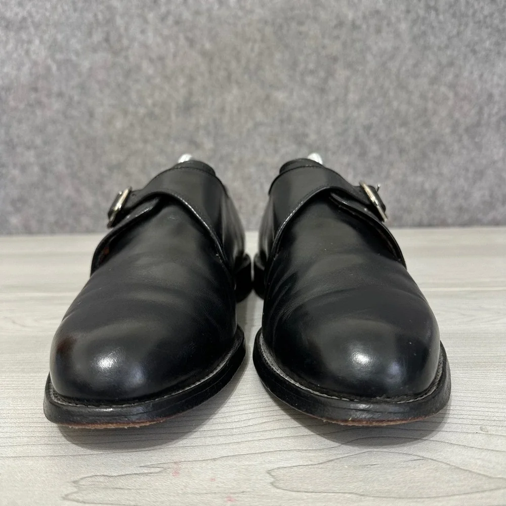 Allen‎ Edmonds Garner Men 9.5 Black Monk Strap Dress Shoes Leather Made in USA
